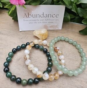 Abundance Crystal Beaded Bracelets Set with Tumbler